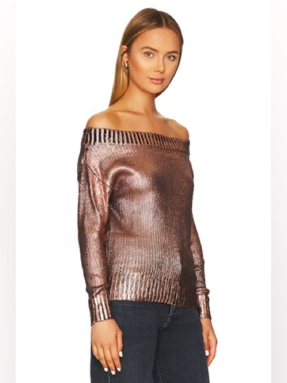 Superdown- Marla Sweater in Rose Gold